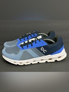 On Cloudrunner Shoes Mens 13 Medium D Metal Midnight Sneakers 46.99016